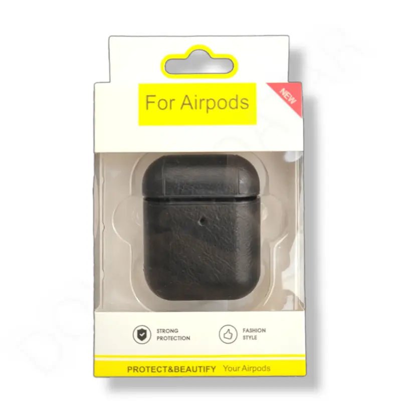 AirPods 1/2 Black Leather Covers Dohans