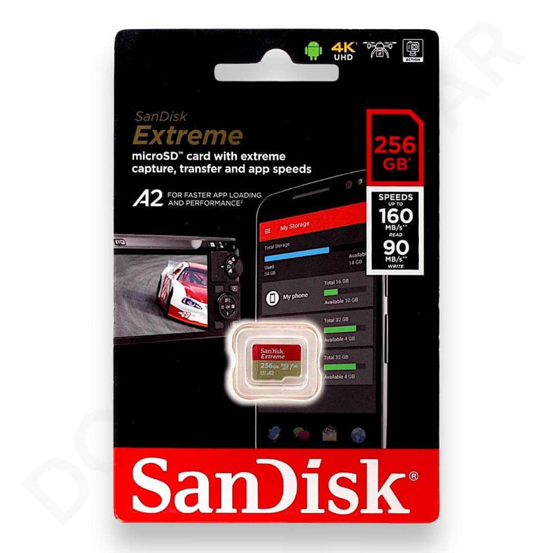 SanDisk Extreme 256 GB High Speed A2 MicroSD Memory Card Dohans