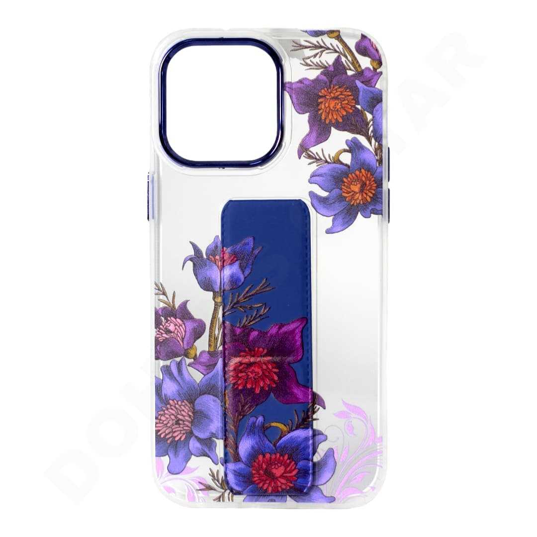 iPhone 14 Pro Flower Magnetic Stand Cover & Case - Mobile Phone Cases available at Dohans Qatar