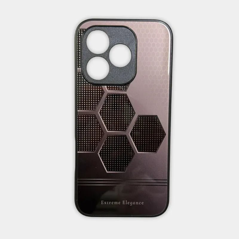 Honor 600 Lite Minimalist Hexagonal Pattern Tempered Glass Case - Dohans Essentials - qatar