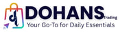 Dohans Trading logo with colorful shopping bag icon on a white background