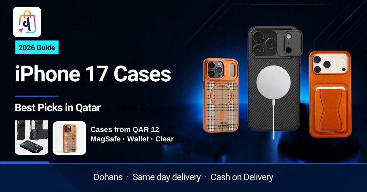 Best iPhone 17 cases in Qatar at Dohans: Nillkin CamShield, Doyiers MagSafe and card holder cases