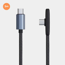 100W Braided Type-C to Type-C Fast Charging Cable 90-Degree Angled Car & Multi-Use