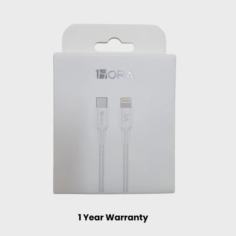 1Hora USB-C to Lightning Data Cable - 1 Year Warranty - Dohans Qatar - qatar