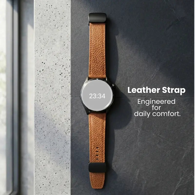 20mm & 22mm Synthetic Leather Strap for Galaxy Watch, Xiaomi Watch, Huawei Watch