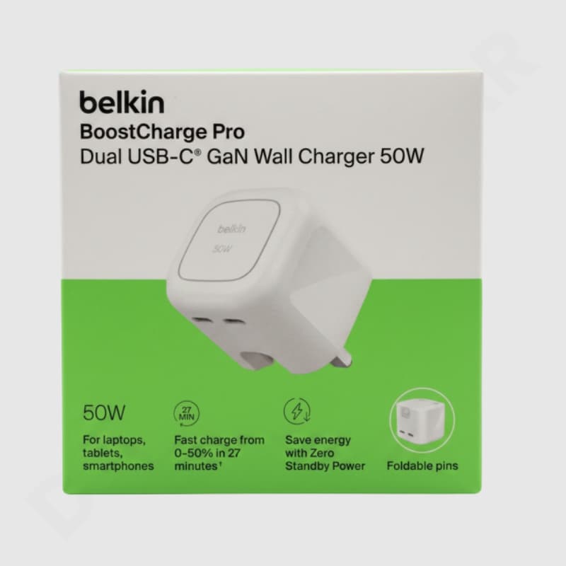 Belkin Boost Charge Pro 50W Dual USB-C GaN Wall Adapter