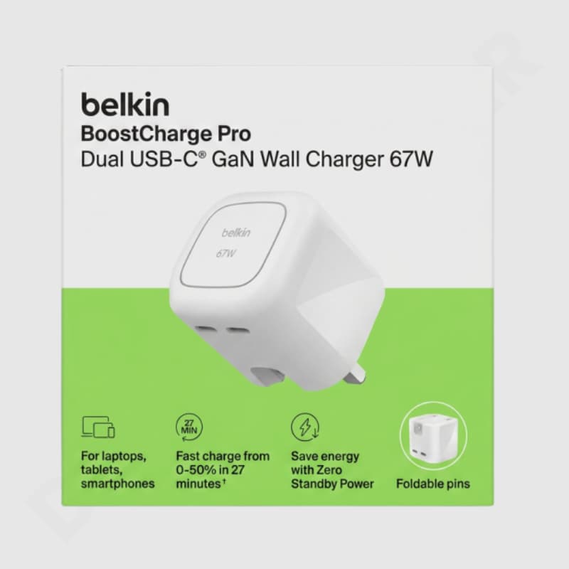 Belkin Boost Charge Pro 67W Dual USB-C GaN Wall Adapter