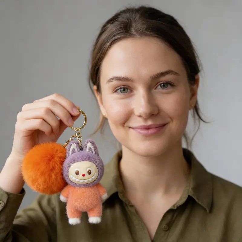 Labubuno Keychain Labubu Keychain Pom Pom | Dohans Qatar – Dohans Essentials