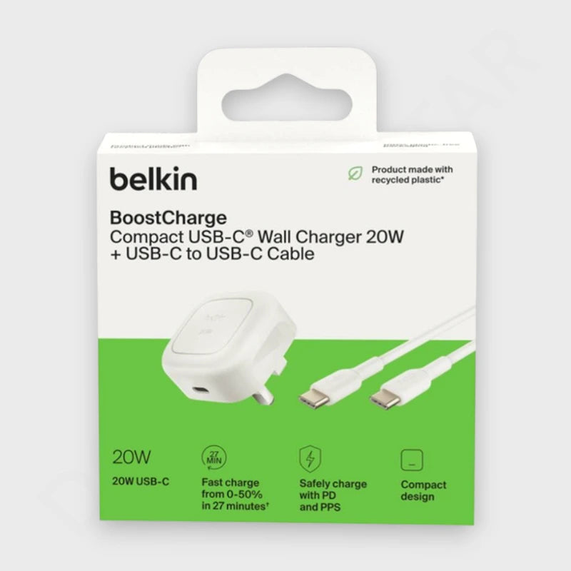 Belkin 20W USB-C Fast Wall Charger PD 3.1 PPS - iPhone, Samsung & more Compatible