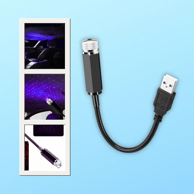 Car Roof LED Light - Romantic Blue USB-A Car Accessories