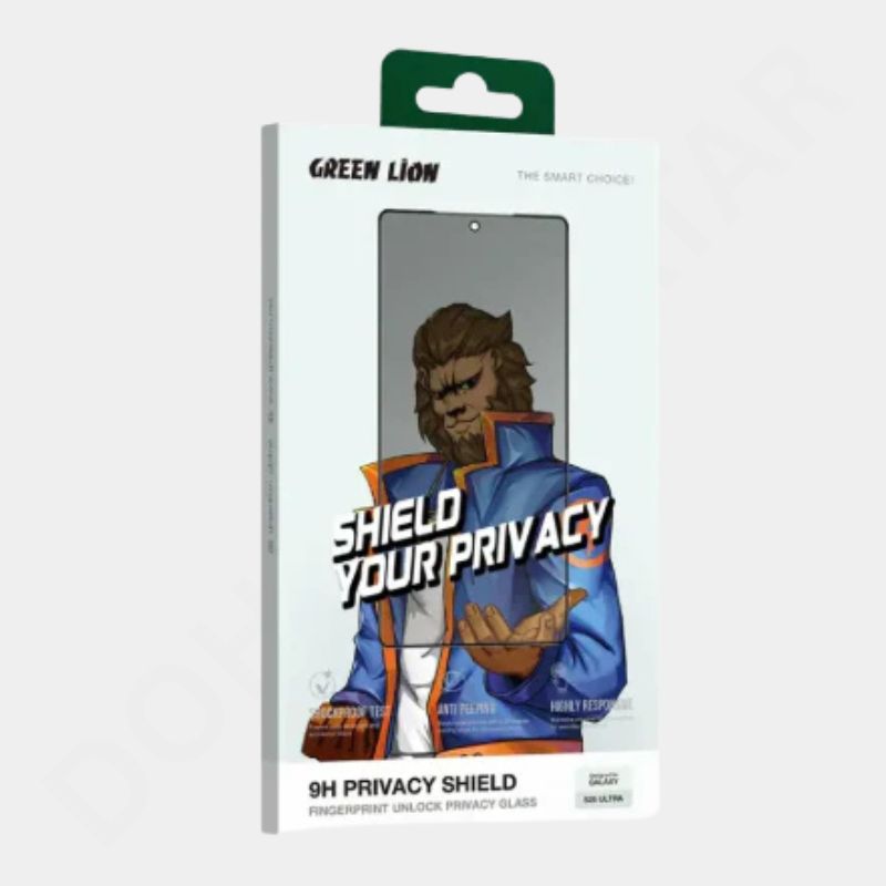 واقي شاشة خصوصية لهاتف سامسونج جالاكسي إس 24 ألترا جرين ليون