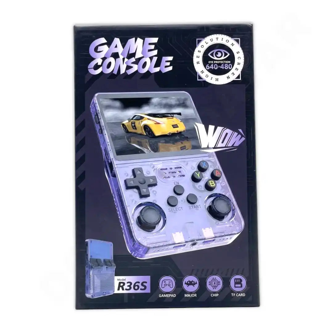 R36S Handheld Game Console | Quad-Core 64-Bit | 1GB DDR3L | 3.5" Display | 3000mAh | 14H Battery