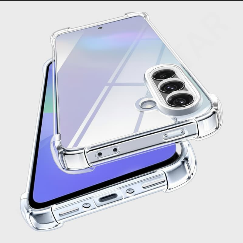 Phone case with a clear design on a white background