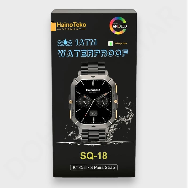 HainoTeko SQ18 AMOLED Smartwatch Qatar With 3 Straps