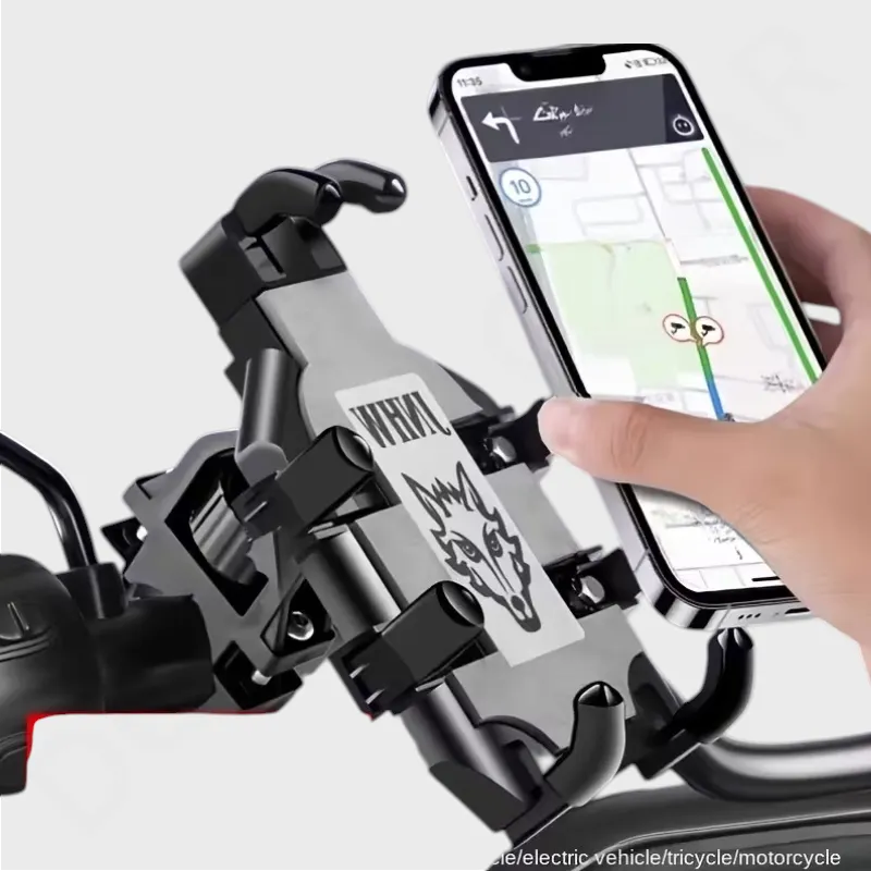 Motorcycle & Bicycle Phone Mount – Adjustable Rotatable Holder for Most Smartphones