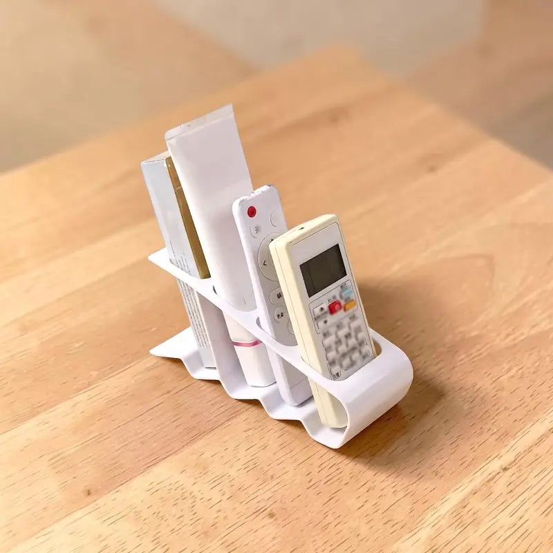 4-Slot Multi-Compartment Device Organizer White Plastic