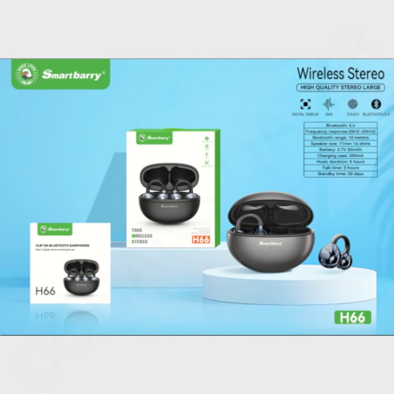 Smartbarry H66 Wireless Earbuds - Bluetooth 5.4, Touch Control, Long Battery Life