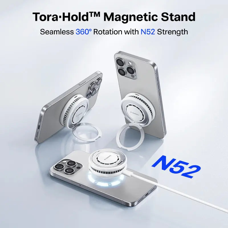 Torras Ostand PolarCircle Qi2 15W TEC Cooling Wireless Charger - White