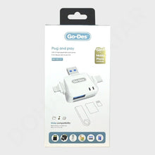 قارئ بطاقات Go-Des 6 في 1 - محول USB متعدد التنسيقات لقطر