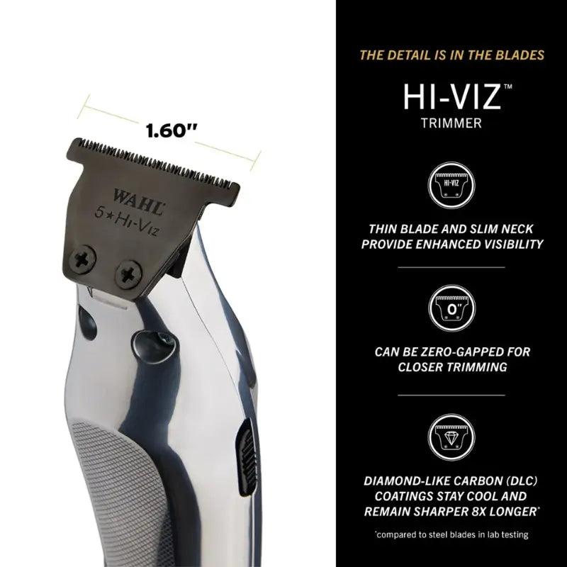 Wahl Professional Hi-Viz Wide T-Blade Cordless Trimmer 3023703