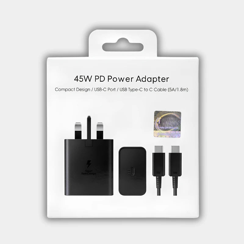 45W Fast Charger With Type-C To Type-C Cable