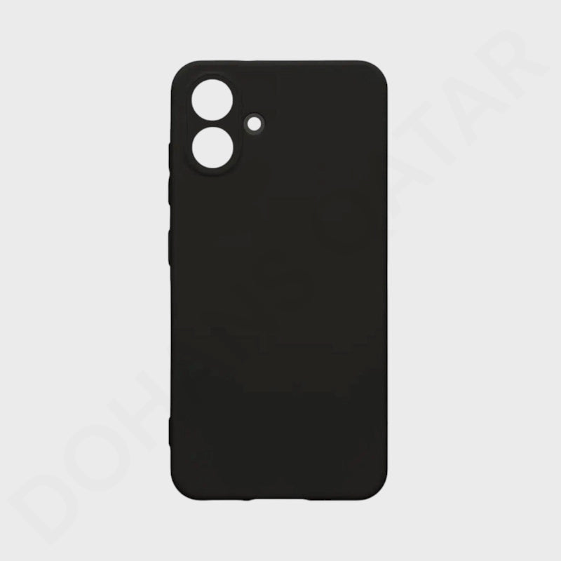 Gray phone case with a subtle pattern on a white background