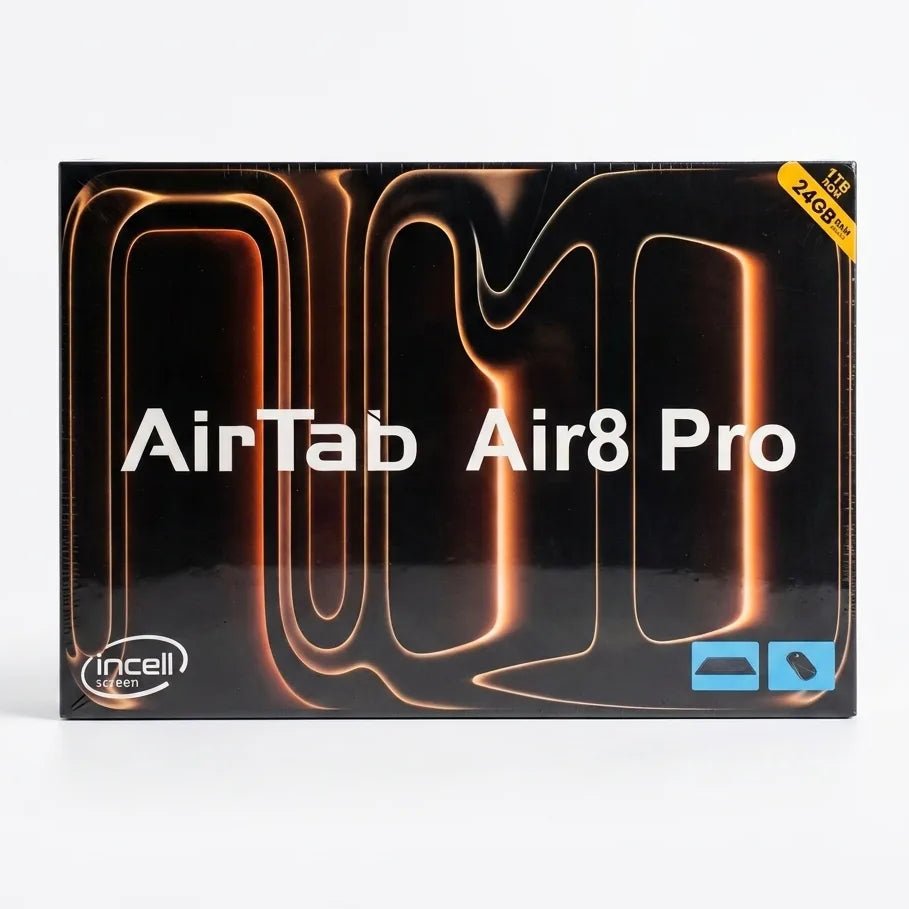 AirTab Air8 Pro Tablet 24GB RAM 1TB Android 15 5G with 10000mAh Battery, 30MP Camera, Arabic Keyboard & Wireless Mouse - Dohans Essentials - qatar