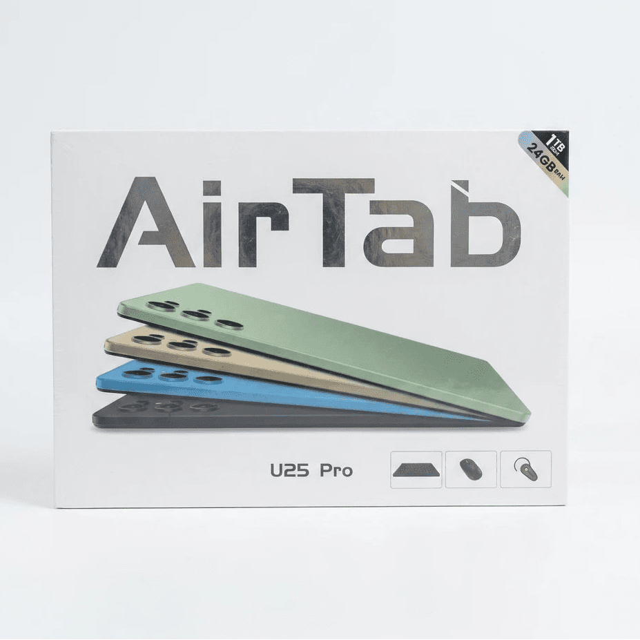 AirTab U25 Pro Tablet | 10.1" | Android 15 | 24GB RAM + 1TB | 30MP Camera | 10000mAh | Arabic Keyboard - Dohans Essentials - qatar