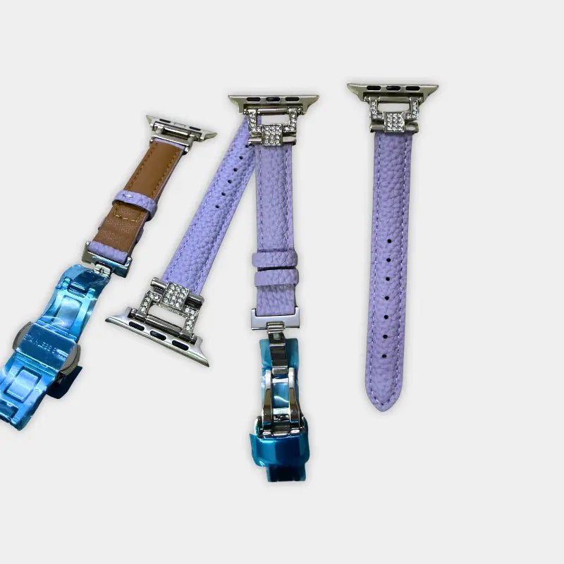 Apple Watch 42 - 49mm Ladies Leather Strap Qatar - Dohans Mobile & Tab Accessories - Blue - qatar