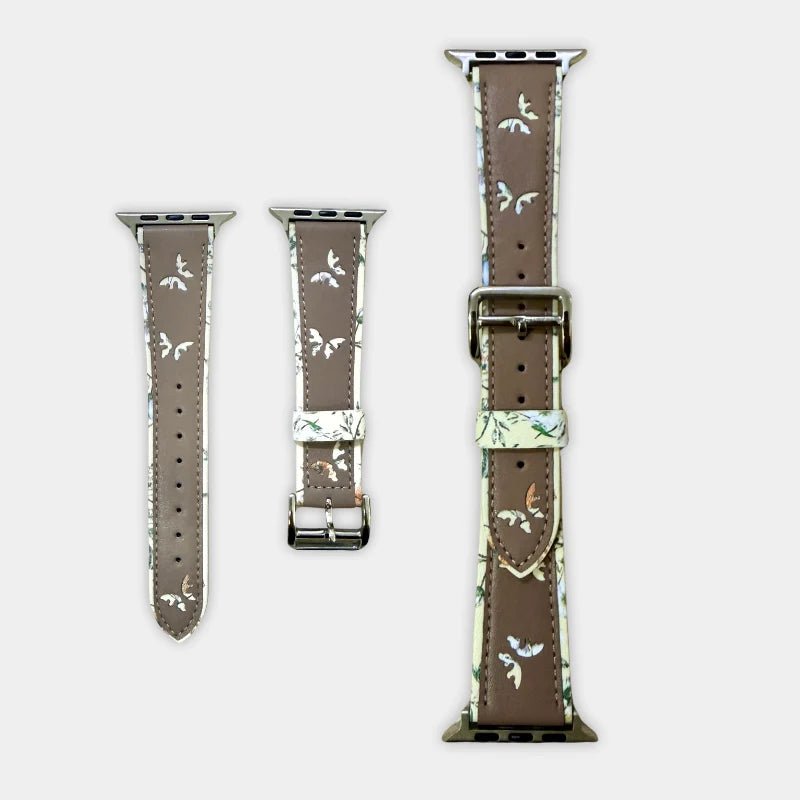 Apple Watch 42 - 49mm Ladies Leather Strap Qatar - Dohans Mobile & Tab Accessories - Brown - qatar