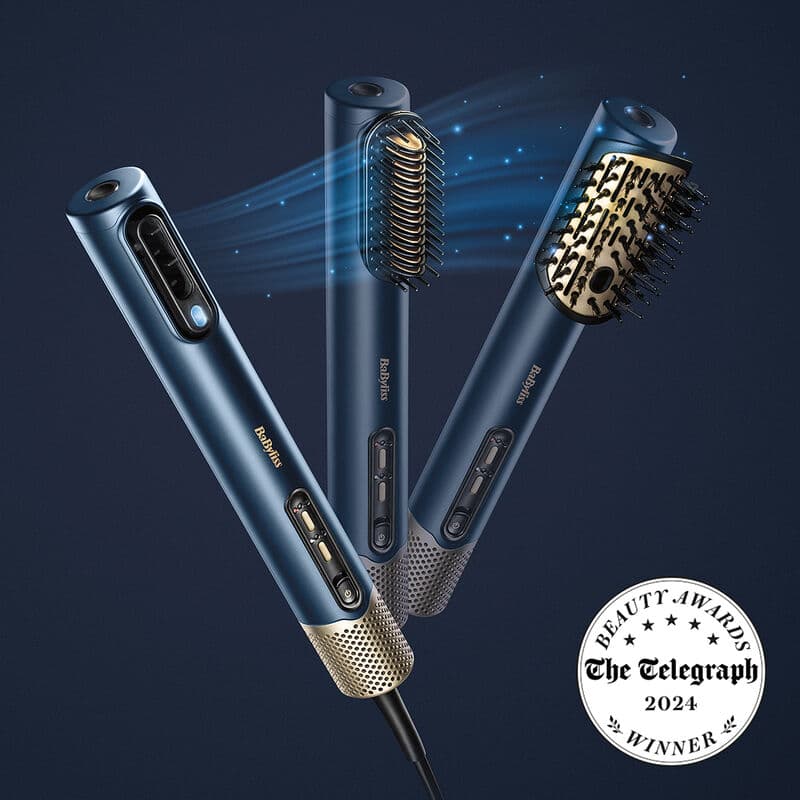 BaByliss Air Wand 3-in-1 Hair Dryer | Straightener & Hot Air Brush with Ion Technology & High-Speed Digital Motor - Dohans Essentials - qatar