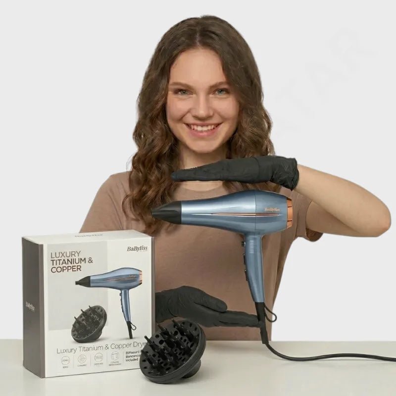 BaByliss D251PSDE Denim Luxe Hair Dryer - Dohans Essentials - qatar