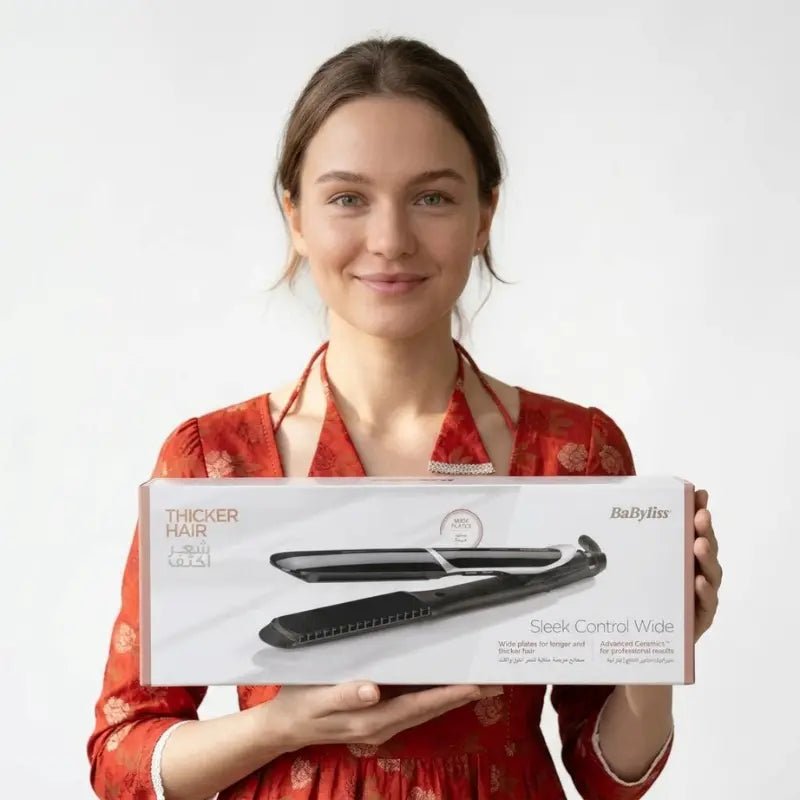 BaByliss Sleek Control Wide Hair Straightener ST397SDE - Dohans Essentials qatar