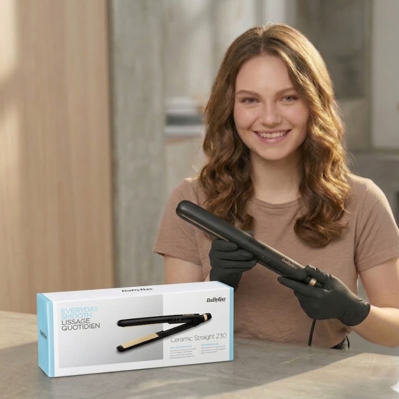 BaByliss ST089SDE Ceramic Hair Straightener 230°C Multi - Voltage - Dohans Essentials - qatar