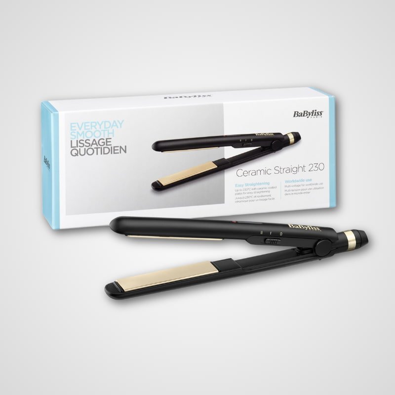 BaByliss ST089SDE Ceramic Hair Straightener 230°C Multi - Voltage - Dohans Essentials - qatar