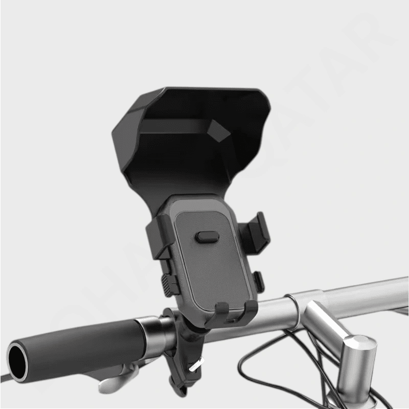 Bike & Motorcycle Phone Mount with 360° Rotation, Sunshade & Visor - Dohans Essentials - qatar