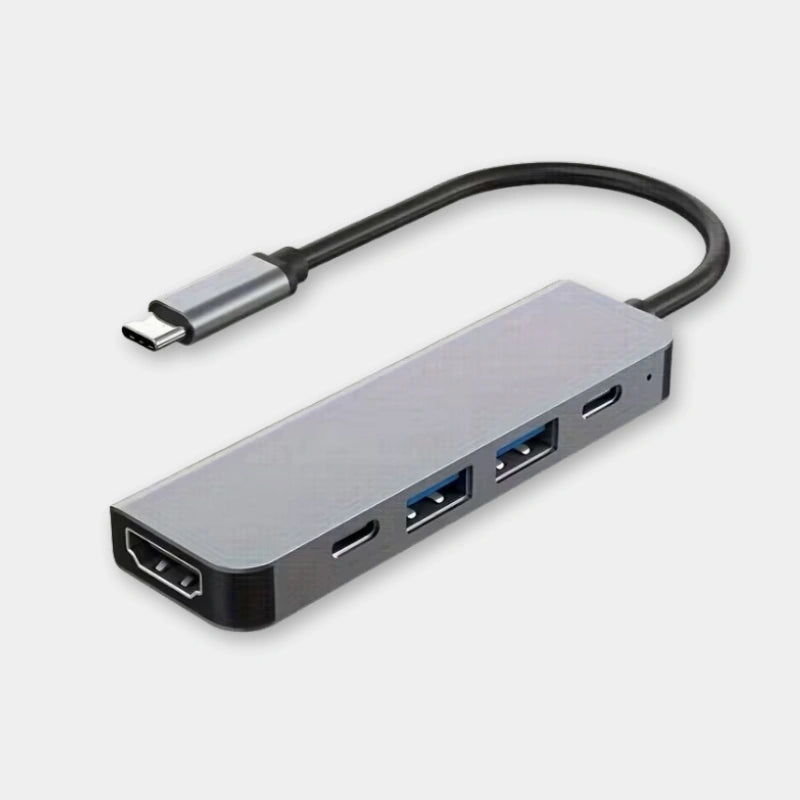 5-in-1 USB-C Hub 4K HDMI 100W PD Charging High-Speed USB Multiport Adapter MacBook Samsung HP