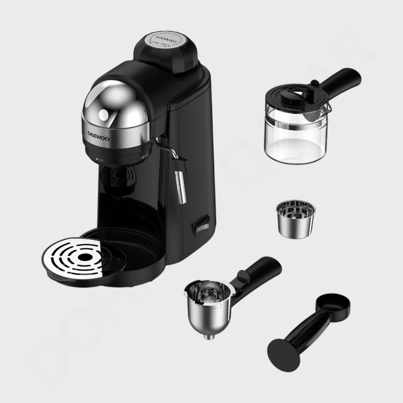 DAEWOO 3.5 Bar Espresso Maker with Milk Frothing DEM 2007 - Dohans Essentials - qatar