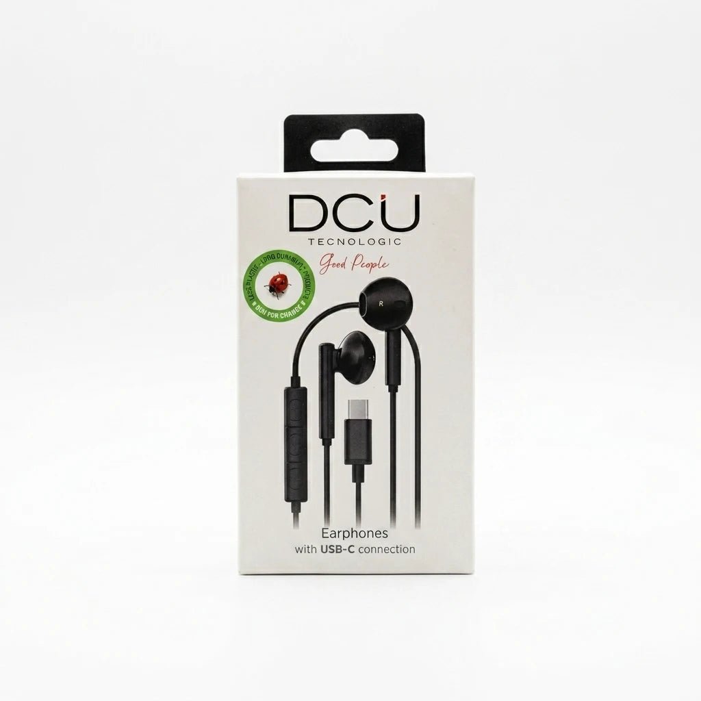 DCU Tecnologic USB - C Wired Earphone with Mic - Dohans Essentials - Negros - qatar