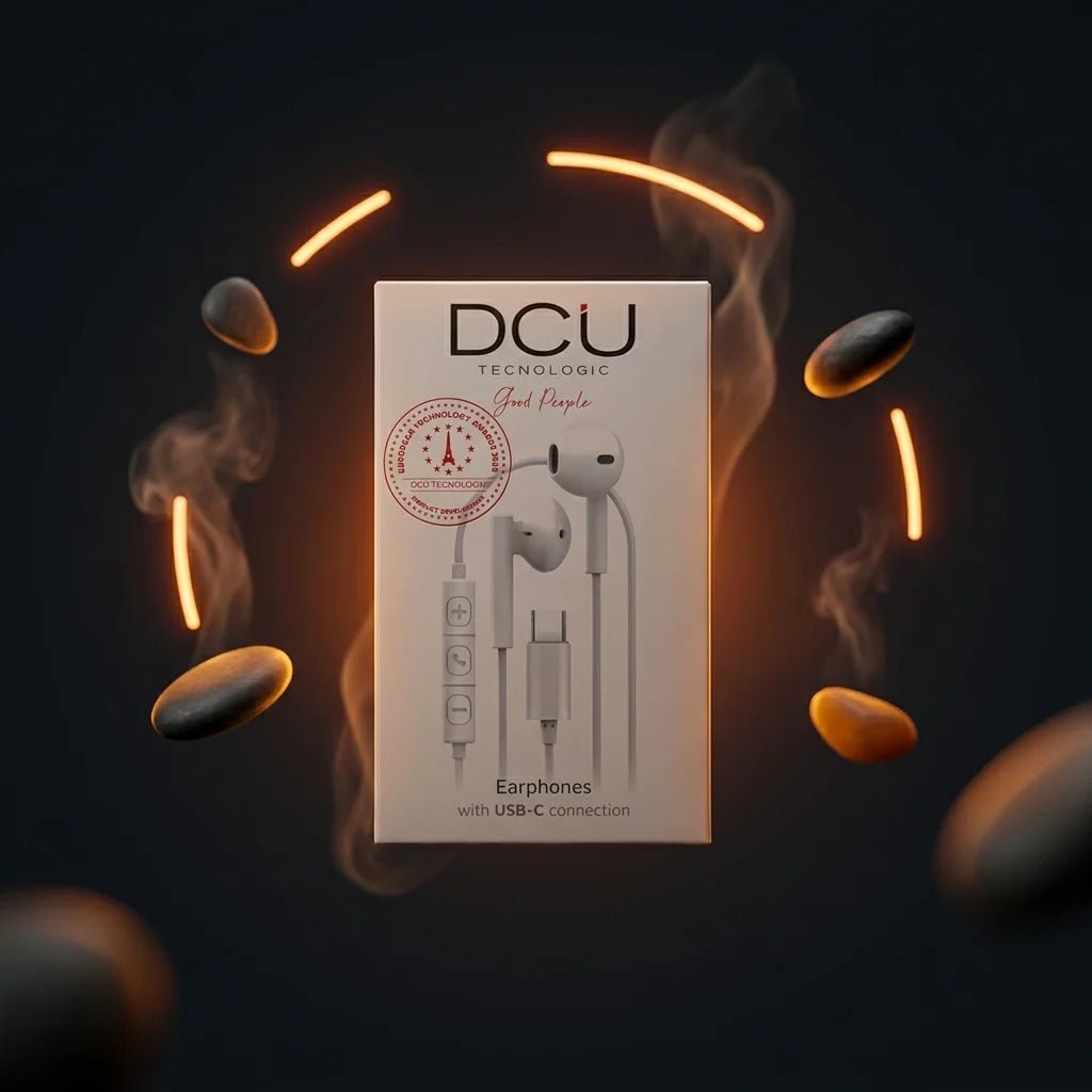 DCU Tecnologic USB - C Wired Earphone with Mic - Dohans Essentials - Negros - qatar