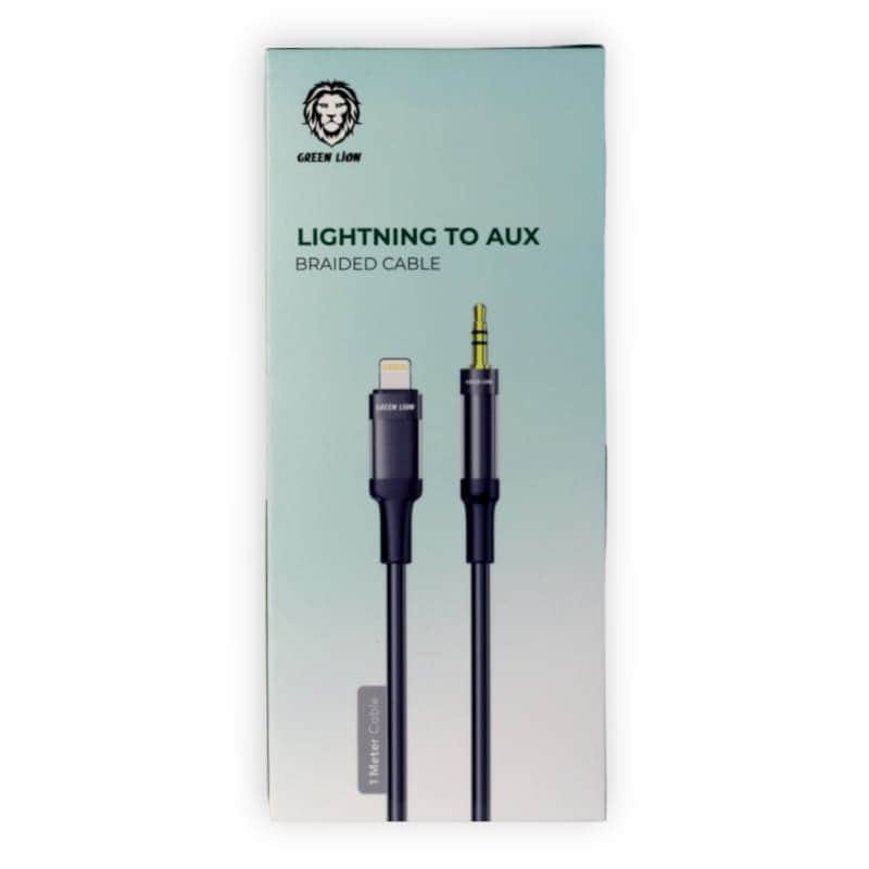 Green Lion Lightning To Aux 1 Meter Cable - Audio Cable available at Dohans Qatar