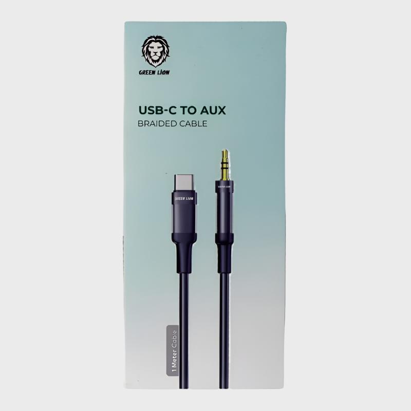 Green Lion Aux Usb-c to aux 3.5mm jack 1 meter cable Accessories Dohans