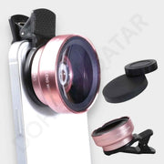 Mobile Camera Lens 2 in 1 37mm 0.45X 49UV Super Side Angle + Micro Lens Accessories - Camera Accessories available at Dohans Qatar