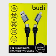Budi Aluminum shell 4 in 1 65w PD 1 meter Data Cable Dohans