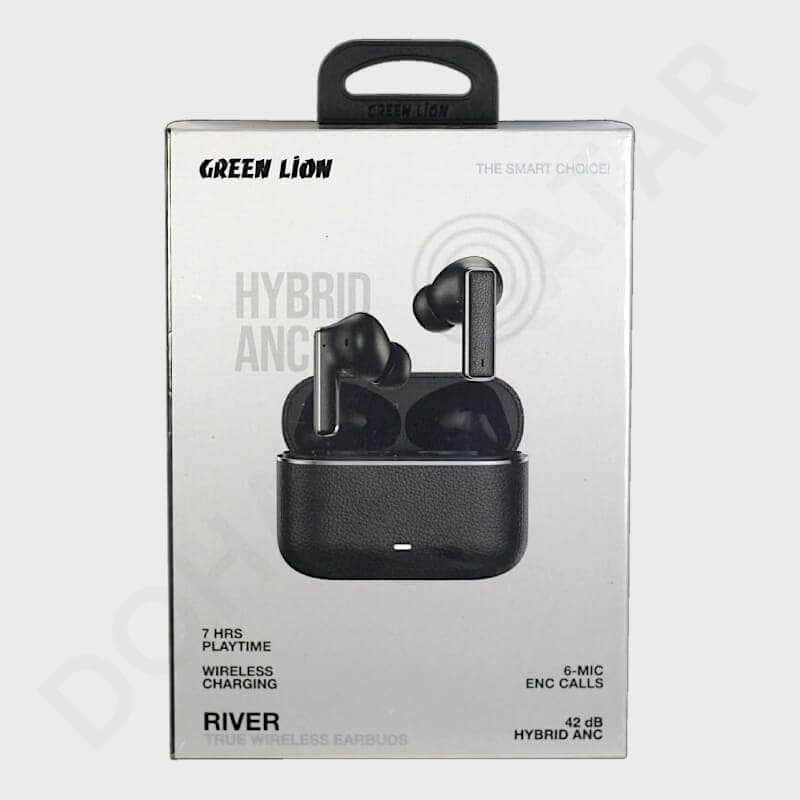 Green Lion River Hybrid ANC EarBuds - Earbuds available at Dohans Qatar