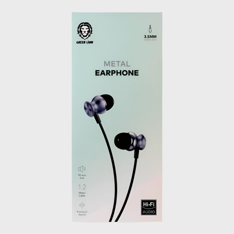 Dohans Earphone Black Green Lion 3.5mm Metal Earphone