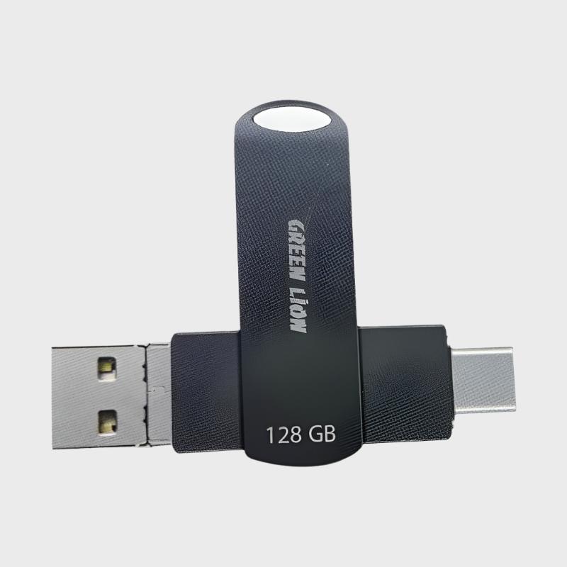 Green Lion 4 in 1 Pro USB-C & Type-C Multi Port 128GB Flash Drive Dohans