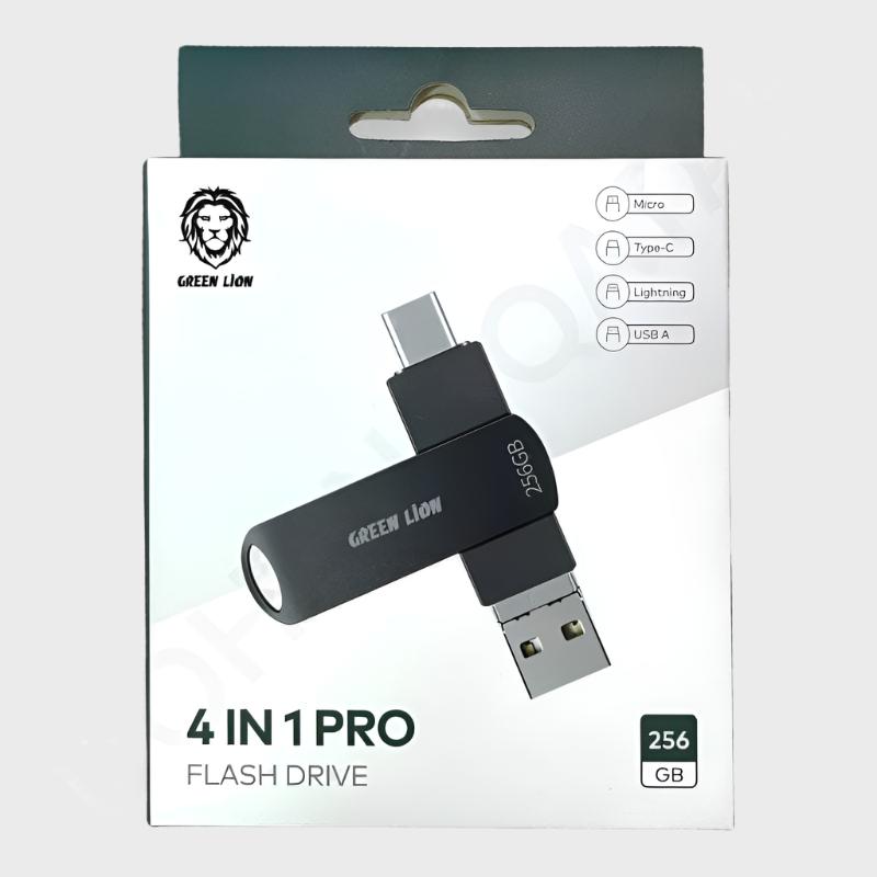 Green Lion 4 in 1 Pro USB-C & Type-C Multi Port 256GB Flash Drive Dohans