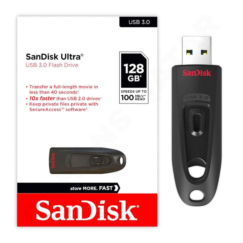 SanDisk Ultra 128GB USB 3.0 130ms/s Read Flash Drive Dohans