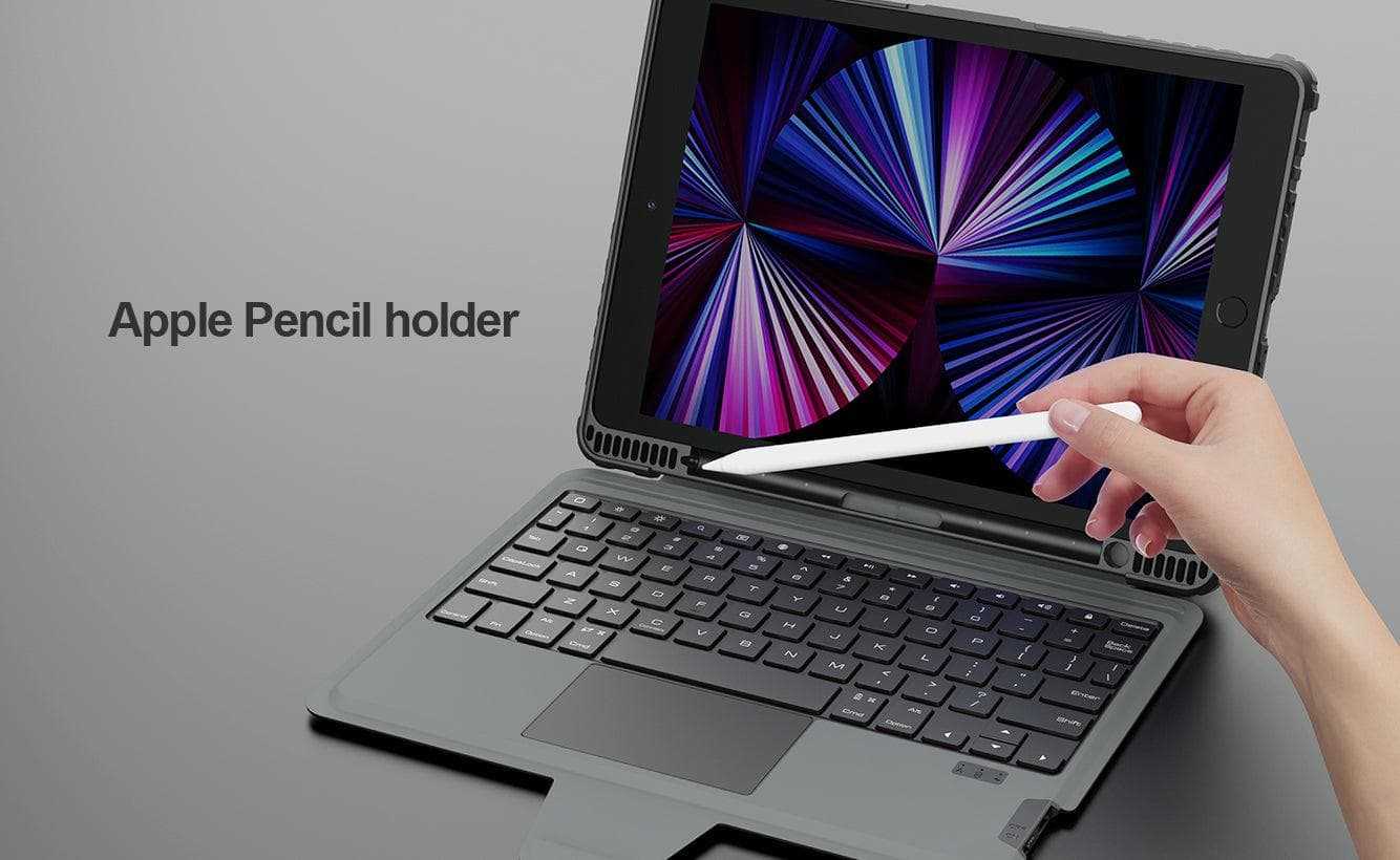 Dohans iPad Cover Apple iPad 10.2 2019 / 2020 / 2021 Bumper Combo Keyboard Cover & Case